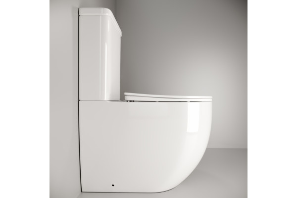 Унитаз напольный Ceramica Nova Mia CN1801-B белый, овальный, 36x62 см