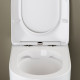 Унитаз приставной Ceramica Nova Mia CN1810 с микролифтом, безободковый, белый, овальный, 36x56 см