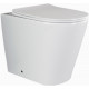 Унитаз приставной Ceramica Nova Highlight CN1812 с микролифтом, безободковый, белый, овальный, 36x56 см