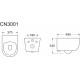 Унитаз подвесной Ceramica Nova Play CN3001 с микролифтом, безободковый, белый, овальный, 37x49 см