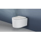 Унитаз подвесной Ceramica Nova Moments CN3003 с микролифтом, безободковый, белый, овальный, 37x49 см