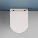 Унитаз подвесной Ceramica Nova Moments CN3003 с микролифтом, безободковый, белый, овальный, 37x49 см