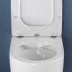 Унитаз подвесной Ceramica Nova Moments CN3003 с микролифтом, безободковый, белый, овальный, 37x49 см