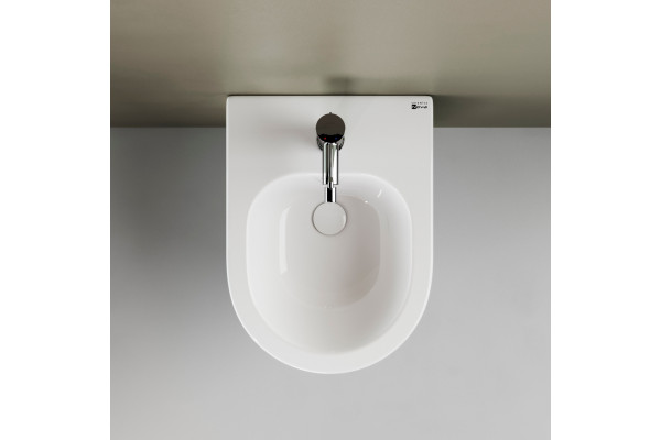 Биде подвесное Ceramica Nova Play CN3002 цвет белый, овальное, 37x49 см