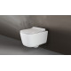 Унитаз подвесной Ceramica Nova New Day CN3005 с микролифтом, безободковый, белый, прямоугольный, 35x51 см