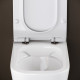 Унитаз подвесной Ceramica Nova New Day CN3005 с микролифтом, безободковый, белый, прямоугольный, 35x51 см