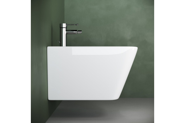 Биде подвесное Ceramica Nova Metric CN3008 цвет белый, прямоугольное, 34.5x51 см
