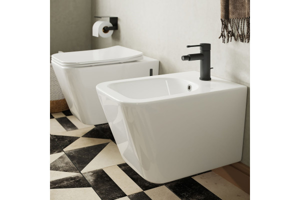 Биде подвесное Ceramica Nova Metric CN3008 цвет белый, прямоугольное, 34.5x51 см