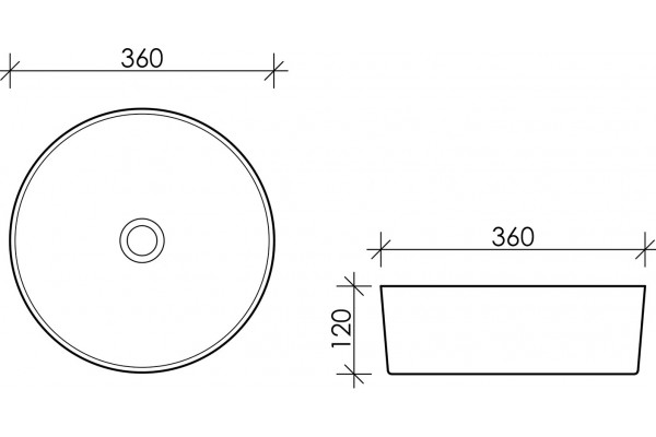Рукомойник Ceramica Nova Element CN5001 круглая, цвет белый, на столешницу