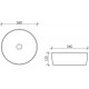 Рукомойник Ceramica Nova Element CN5001 круглая, цвет белый, на столешницу
