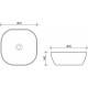 Рукомойник Ceramica Nova Element CN5006 квадратная, цвет белый, на столешницу