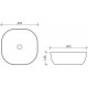 Рукомойник Ceramica Nova Element CN6010 квадратная, цвет белый, на столешницу