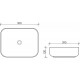 Раковина Ceramica Nova Element CN6011 прямоугольная, цвет белый, на столешницу