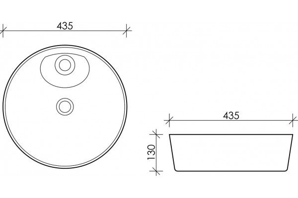Рукомойник Ceramica Nova Element CN6014 круглая, цвет белый, на столешницу