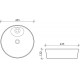 Рукомойник Ceramica Nova Element CN6014 круглая, цвет белый, на столешницу