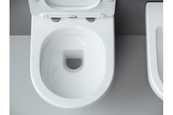 Унитаз подвесной Ceramica Nova Metropol CN4002 безободковый белый, овальный, 36.5x49 см