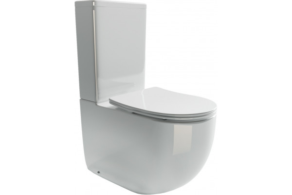 Унитаз напольный Ceramica Nova Metropol CN4001-B с крышкой-сиденьем, белый, овальный, 38.5x62 см