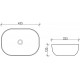 Рукомойник Ceramica Nova Element CN6009 прямоугольная, цвет белый, на столешницу
