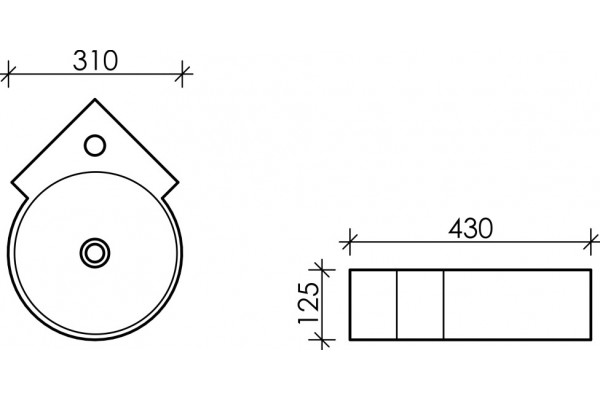 Рукомойник Ceramica Nova Element CN5019 угловая, цвет белый