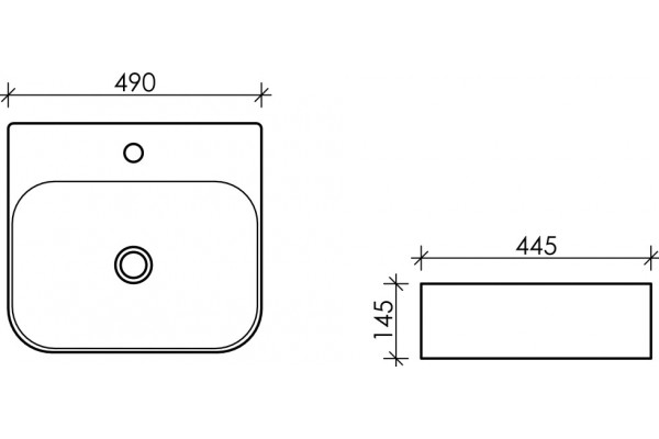 Рукомойник Ceramica Nova Element CN5011 прямоугольная, цвет белый, на столешницу