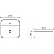 Рукомойник Ceramica Nova Element CN5014 квадратная, цвет белый, на столешницу