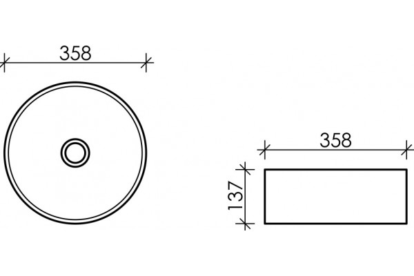 Рукомойник Ceramica Nova Element CN6032MW круглая, цвет белый