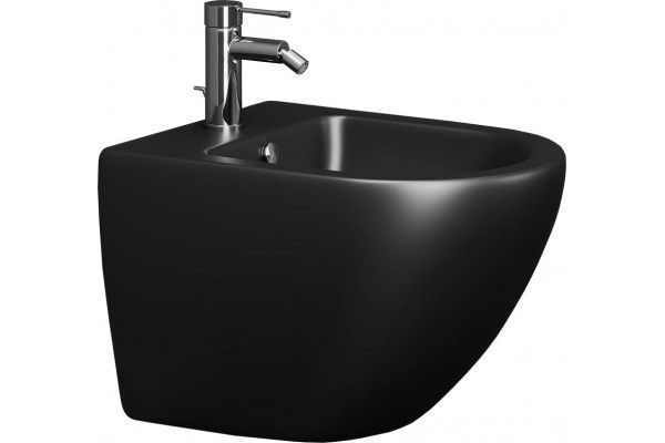 Биде подвесное Ceramica Nova Metropol CN4003MB цвет черный, овальное, 36.5x49 см