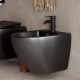 Биде подвесное Ceramica Nova Metropol CN4003MB цвет черный, овальное, 36.5x49 см