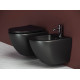 Биде подвесное Ceramica Nova Metropol CN4003MB цвет черный, овальное, 36.5x49 см