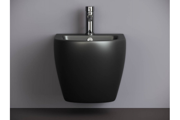 Биде подвесное Ceramica Nova Metropol CN4003MB цвет черный, овальное, 36.5x49 см