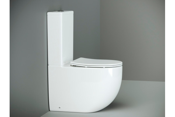Унитаз-компакт Ceramica Nova Metropol CN4001 белый, овальный, 38.5x62 см