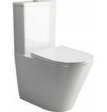 Унитаз-компакт Ceramica Nova Highlight Rimless CN1802 белый, овальный, 36x61 см