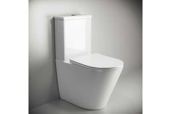 Унитаз-компакт Ceramica Nova Highlight Rimless CN1802 белый, овальный, 36x61 см
