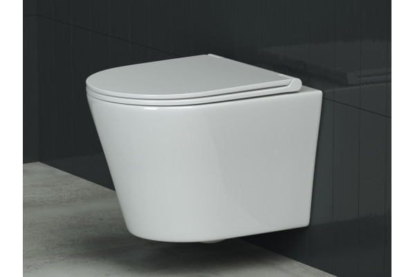 Унитаз подвесной Ceramica Nova Forma CN3011 белый, овальный, 37x48 см