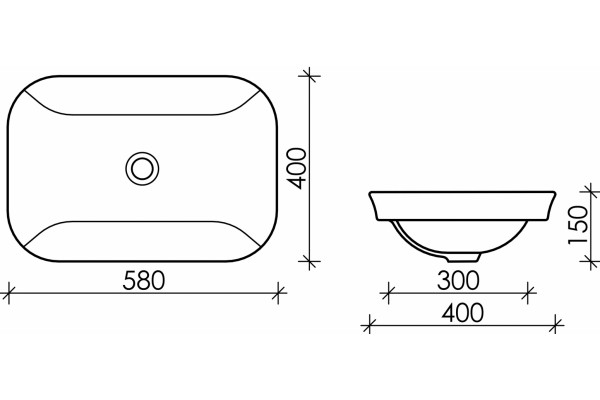 Раковина Ceramica Nova Element CN6041 прямоугольная, цвет белый
