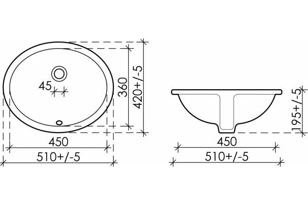 Раковина Ceramica Nova Element CN6042 овальная, цвет белый