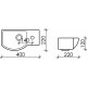 Рукомойник Ceramica Nova Element CN6039L прямоугольная, цвет белый