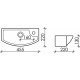 Рукомойник Ceramica Nova Element CN6038L прямоугольная, цвет белый