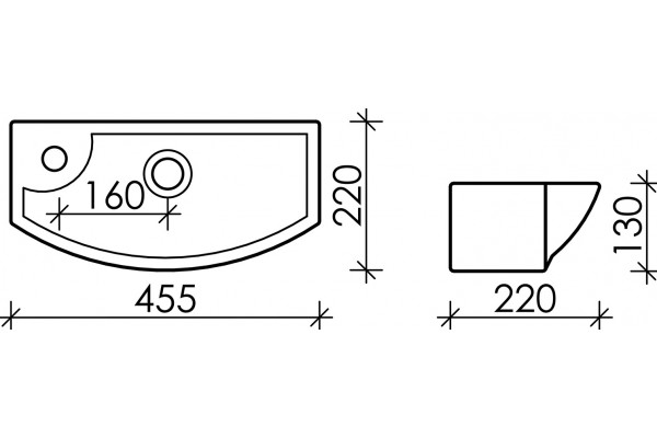 Рукомойник Ceramica Nova Element CN6038R прямоугольная, цвет белый