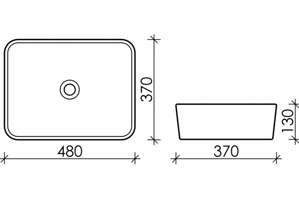Раковина Ceramica Nova Element CN6037 прямоугольная, цвет белый