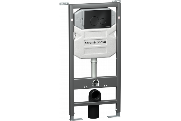 Система инсталляции для унитазов Ceramica Nova Envision Round CN1001B кнопка черная матовая 50x16x124 см,  в современном стиле