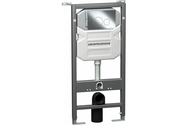 Система инсталляции для унитазов Ceramica Nova Envision Round CN1001CH кнопка хром 50x16x124 см,  в современном стиле