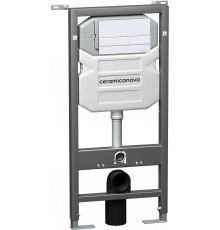 Система инсталляции для унитазов Ceramica Nova Envision Flat CN1002W кнопка белая 50x16x124 см,  в современном стиле