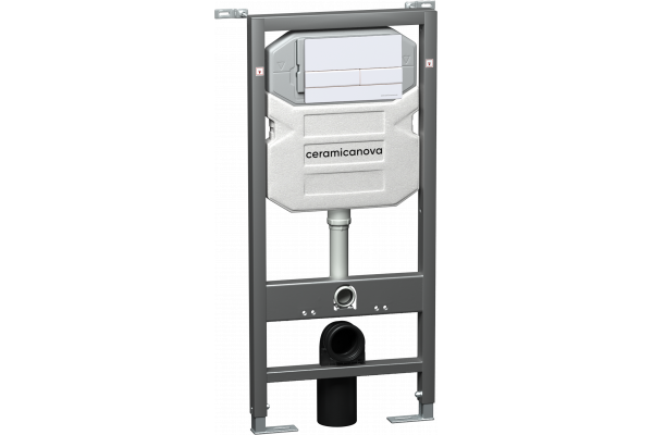 Система инсталляции для унитазов Ceramica Nova Envision Flat CN1002W кнопка белая 50x16x124 см,  в современном стиле
