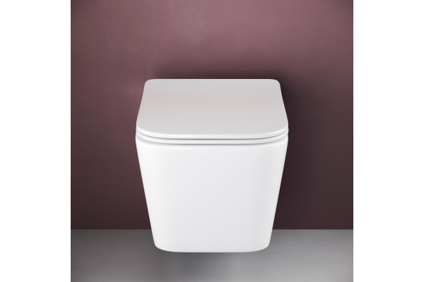 Комплект Унитаз подвесной Ceramica Nova Metric Rimless CN3007 с микролифтом, безободковый + Система инсталляции для унитазов Ceramica Nova Envision CN1001W с кнопкой смыва и шумоизоляционной панелью, цвет белый