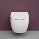 Комплект Унитаз подвесной Ceramica Nova Play CN3001 безободковый, с микролифтом + Система инсталляции для унитазов Envision CN1001B с кнопкой смыва и шумоизоляционной панелью, цвет белый