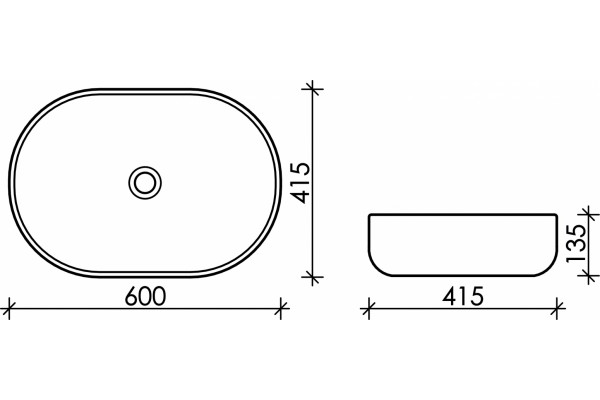 Раковина Ceramica Nova Element CN6047MB цвет черный