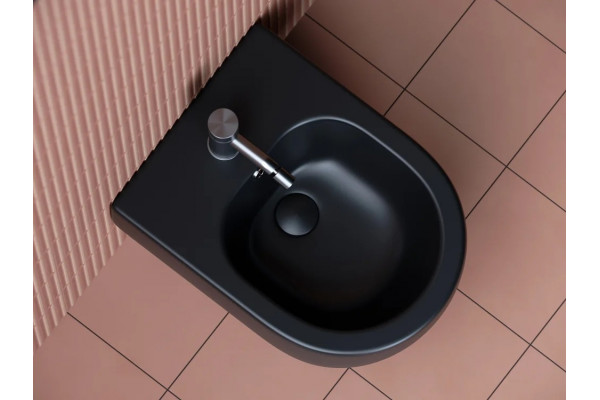Биде подвесное Ceramica Nova Play CN3002MB цвет черный, овальное