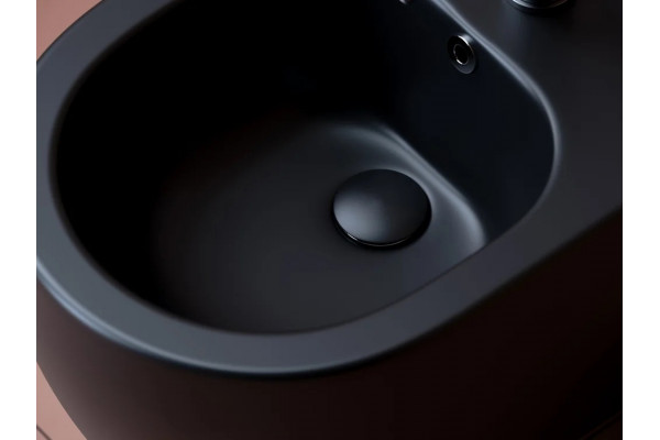 Биде подвесное Ceramica Nova Play CN3002MB цвет черный, овальное