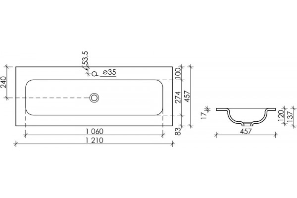 Раковина Ceramica Nova Element CN7017 цвет белый